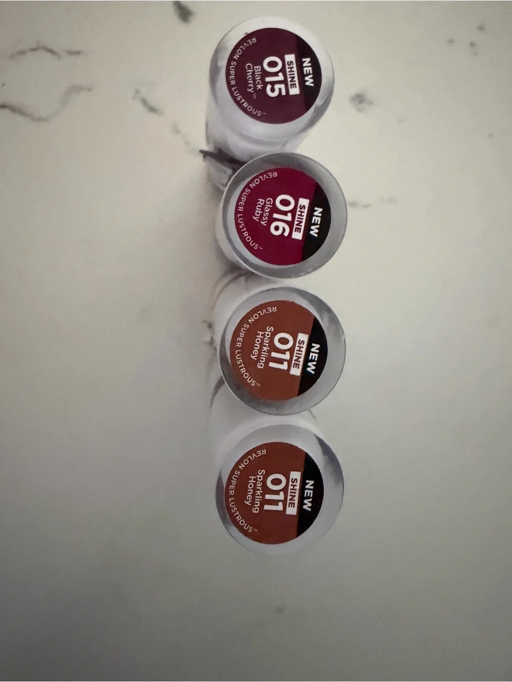 Revlon Super lustrous fall Sparkling honey Glassy Ruby Black cherry 4 lot